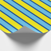 MODERNE LINIEN FARBE _YELLOW_BLUE_SO NIEDLICH GESCHENKPAPIER (Ecke)