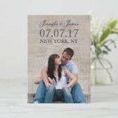 MODERNE LINIEN | FOTO SAVE THE DATE KARTE (Stehend Vorderseite)