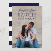 MODERNE LINIEN | FOTO SAVE THE DATE KARTE (Vorne/Hinten)