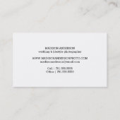 Moderne Linien | Fotografie Visitenkarten Visitenkarte (Rückseite)