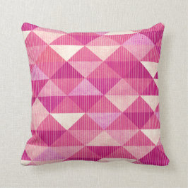 Moderne Linien geometrisches | fuschia Kissen