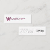 MODERNE LINIEN-MONOGRAMM-GESCHÄFTSLOGO MINI VISITENKARTE (Vorne/Hinten)