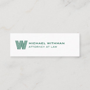 MODERNE LINIEN-MONOGRAMM-GESCHÄFTSLOGO  MINI VISITENKARTE