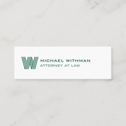 MODERNE LINIEN-MONOGRAMM-GESCHÄFTSLOGO  MINI VISITENKARTE (Vorderseite)