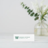 MODERNE LINIEN-MONOGRAMM-GESCHÄFTSLOGO  MINI VISITENKARTE (Stehend Vorderseite)