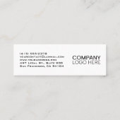 MODERNE LINIEN-MONOGRAMM-GESCHÄFTSLOGO  MINI VISITENKARTE (Rückseite)
