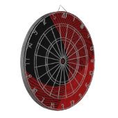 Moderne Linien rot und schwarz Dartscheibe (Vorderseite Links)