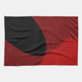 Moderne Linien rot und schwarz Geschirrtuch (Horizontal)