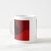Moderne Linien rot und schwarz Kaffeetasse (Vorderseite Links)