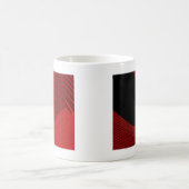 Moderne Linien rot und schwarz Kaffeetasse (Mittel)