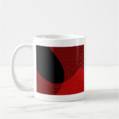 Moderne Linien rot und schwarz Kaffeetasse (Links)