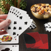 Moderne Linien rot und schwarz Spielkarten (In Situ)