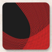 Moderne Linien rot und schwarz Untersetzer (Vorderseite)