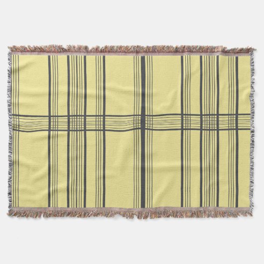 Moderne Linien schwarz auf gelb Decke (Vorderseite)