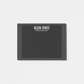 Moderne Linien Schwarz Post-it Klebezettel (Vorderseite)