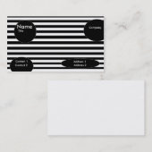 moderne Linien (Schwarzes) Visitenkarte (Vorne/Hinten)