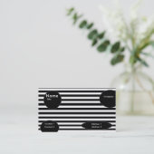 moderne Linien (Schwarzes) Visitenkarte (Stehend Vorderseite)