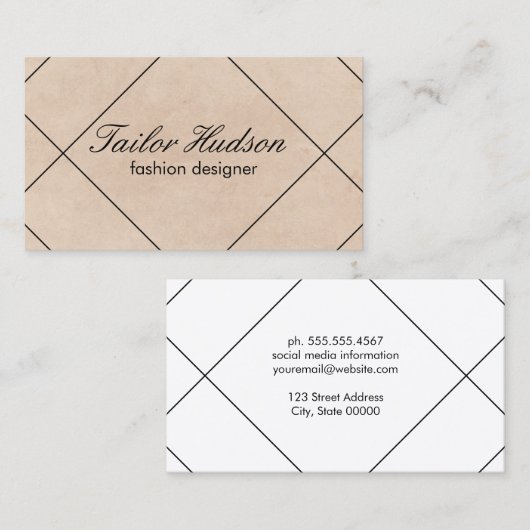 Moderne Linien / Textur Visitenkarte (Vorne/Hinten)