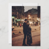 Moderne Linien und Monogramm, Weißer QR-Code und F Save The Date (Rückseite)