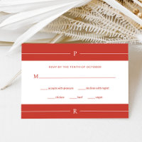Moderne Linien und Monogramme | Poppy Red Wedding