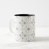 Moderne Linien zeichnend Blume Muster Tasse (Vorderseite Links)