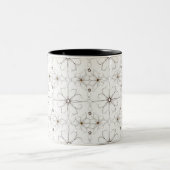 Moderne Linien zeichnend Blume Muster Tasse (Mittel)