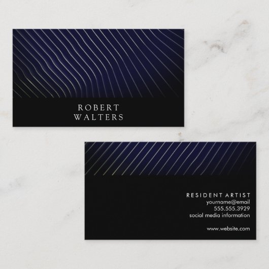Moderne Linienarbeiten Visitenkarte (Vorne/Hinten)
