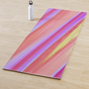 Moderne Liniengrafik meist rosa verwischt Yogamatte