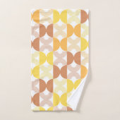 Moderne Linienkunst des 19. Jahrhunderts braun und Badhandtuch Set (Handtuch)