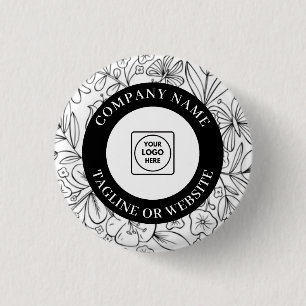 Moderne Linienkunst-Logo mit bearbeitbarem Textdes Button