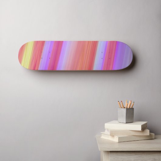 Moderne Linienkunst meistens rosa verschmuckt Skateboard (Wandkunst (Horz))