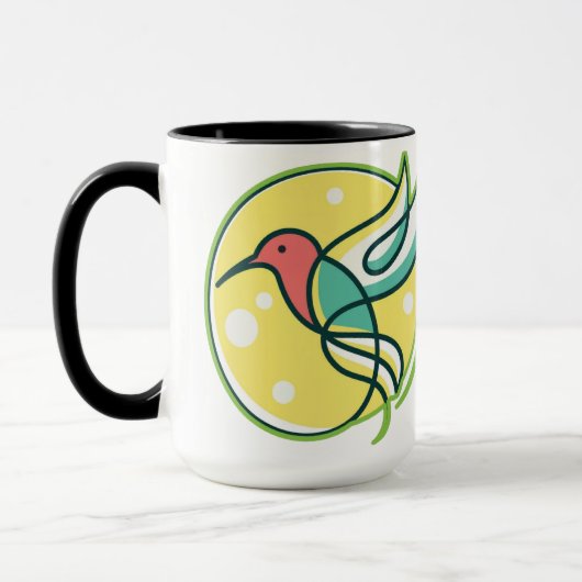 Moderne Linienkunst Vogel Tasse (Links)