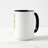 Moderne Linienkunst Vogel Tasse (VorderseiteRechts)