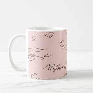 Moderne Linienkunst zum Muttertag Kaffeetasse
