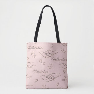 Moderne Linienkunst zum Muttertag Tasche