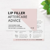 Moderne Lip Filler Aftercare Instructions Card (Schreibtisch)