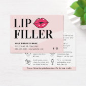 Moderne Lip Filler Aftercare Instructions Card (Schreibtisch)