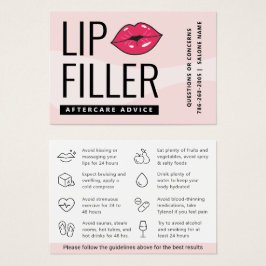 Moderne Lip Filler Aftercare Instructions Card