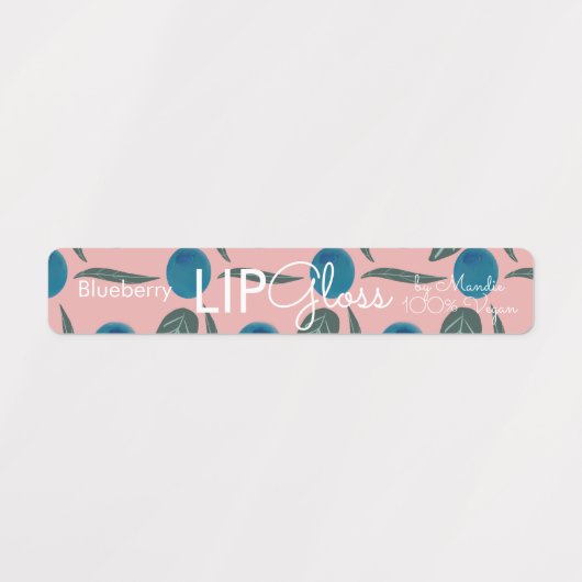 Moderne Lip Gloss Blueberry Branding Verpackung Ro Etiketten (Design 1)