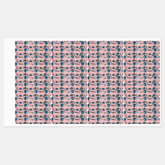 Moderne Lip Gloss Blueberry Branding Verpackung Ro Etiketten (Blatt)