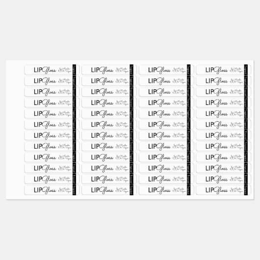 Moderne Lip Gloss Branding-Etiketten Etiketten (Blatt)
