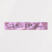 Moderne Lip Gloss Pink Foil Branding Verpackung Etiketten (Design 1)