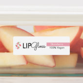 Moderne Lip Gloss Strawberry Branding Verpackung Etiketten (Befestigt)
