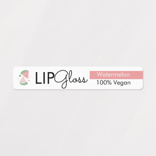 Moderne Lip Gloss Watermelon Branding Packing Etiketten (Design 1)
