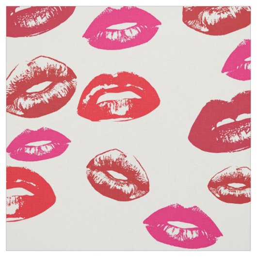 Moderne Lippenstift-Makeup-Muster Stoff (Muster)