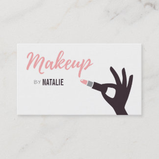 Moderne Lippenstift-Maskenbildner-Visitenkarten Visitenkarte