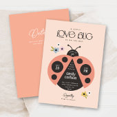 Moderne Little Lady Liebe Bug Boho Pink Kinderdusc Einladung