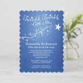 Moderne LIttle Star Baby Dusche Einladung (Stehend Vorderseite)