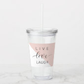 Moderne Live-Liebe lacht positives Motivation Zita Acryltrinkbecher (Vorderseite)