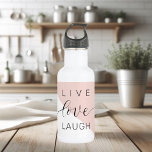 Moderne Live-Liebe lacht positives Motivation Zita Edelstahlflasche<br><div class="desc">Moderne Live-Liebe lacht positives Motivation Zitat</div>